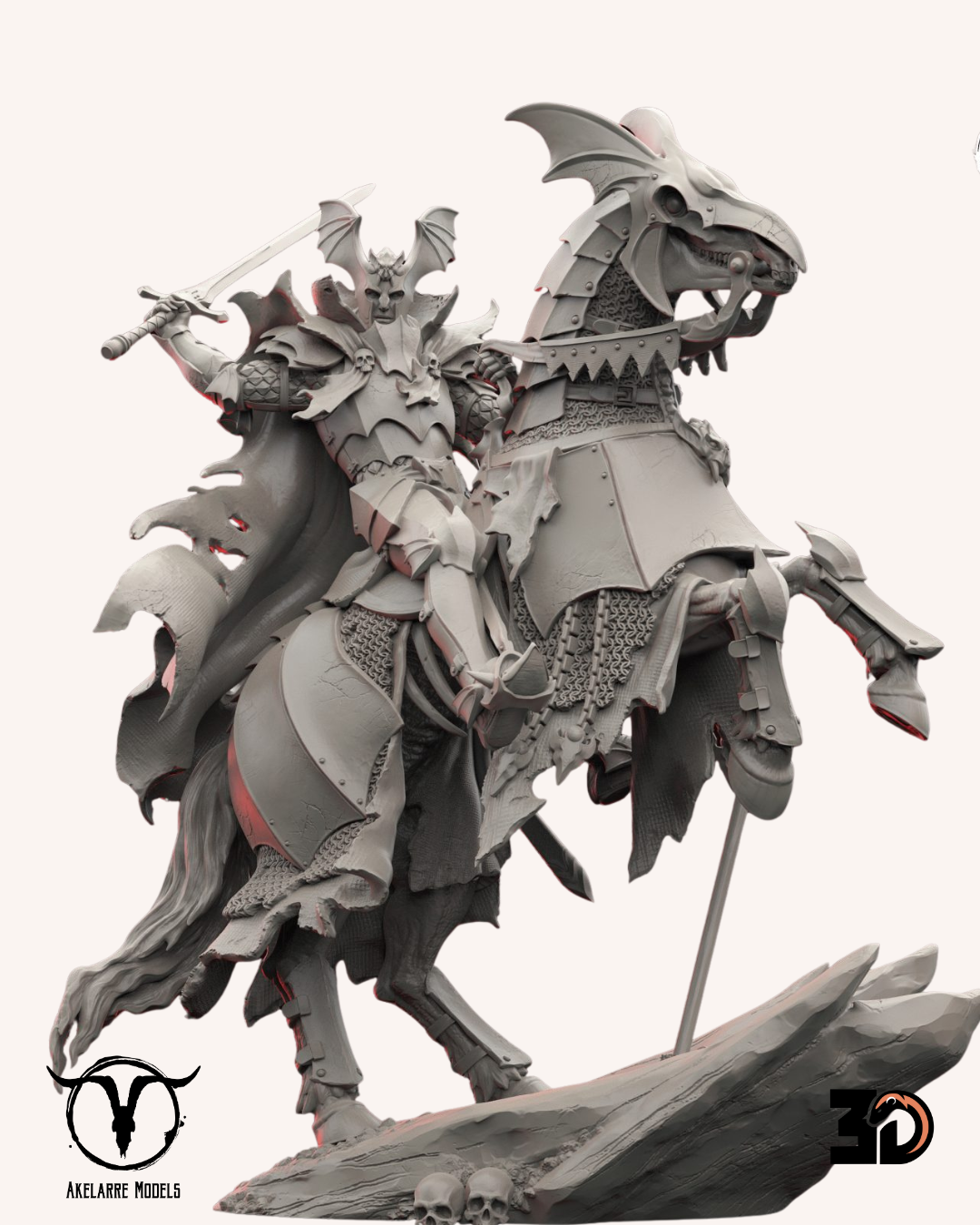 Mounted Dracul, Lord of the Undead 80mm