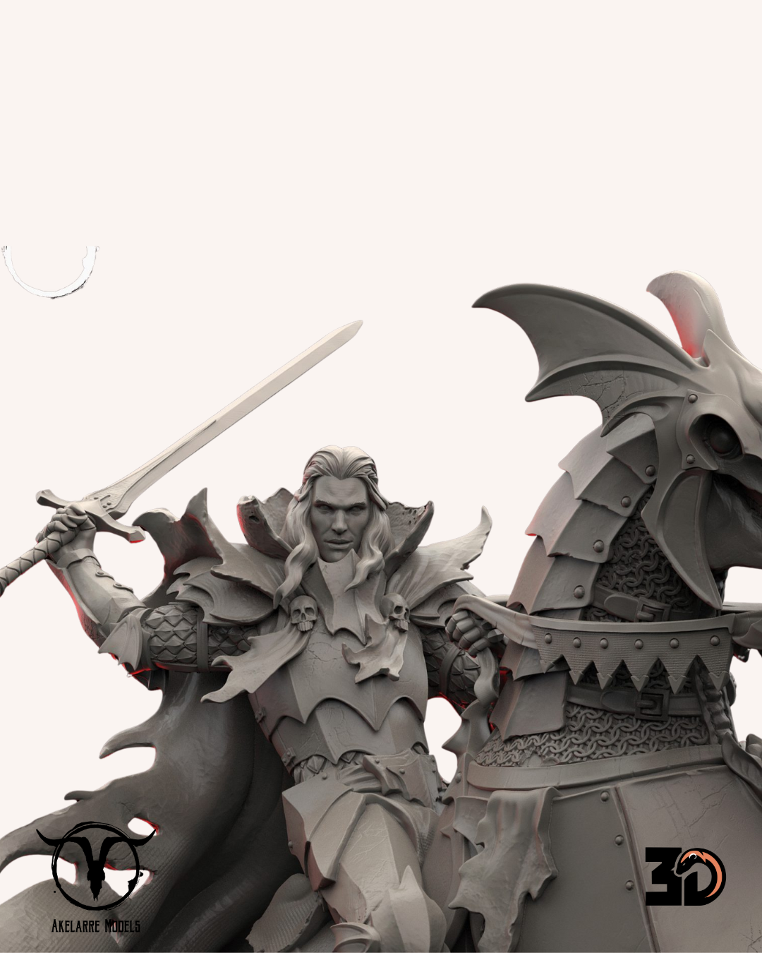 Mounted Dracul, Lord of the Undead 80mm